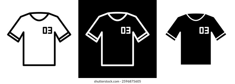 number soccer jersey icon isolated on white background. Sports apparel symbol modern, simple, vector, icon for website design, mobile app, ui. Vector Illustration