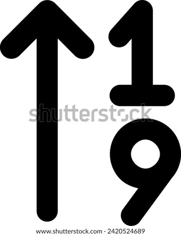 up number sort caret sorting 22156