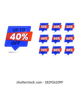 Number special discount sign template design