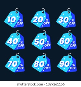 Number special discount sign template design