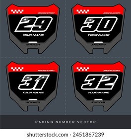 Number Start Rcing For Bike