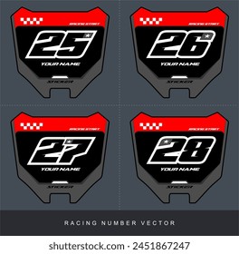 Number Start Rcing For Bike