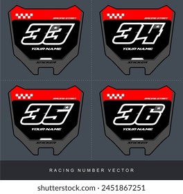 Number Start Rcing For Bike