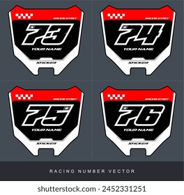 Number Start Rcing For Bike