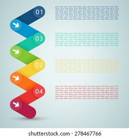 Number Steps 3d Info graphic 1 to 4
