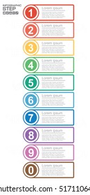 Number Steps 3d Info Graphic 1 To 10