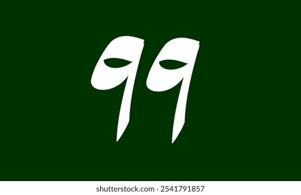 Número Estilo Árabe Simple Y Moderno Logo