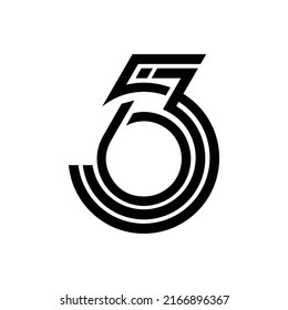 Number Style Logo Concept of 365