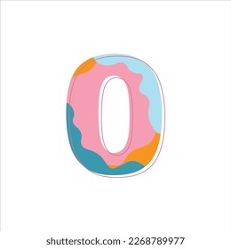 Number Style Modern Design Vector