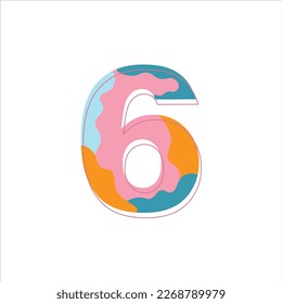 Number Style Modern Design Vector