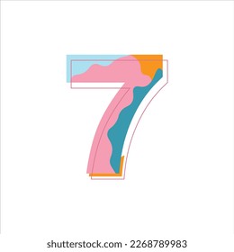 Vector de diseño moderno de estilo numérico