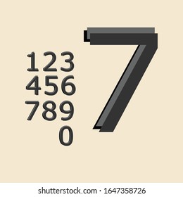 
number styles with full color variations vector