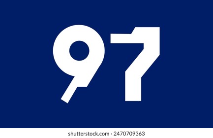 Number Tech Blue Modern Logo
