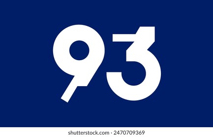 Logotipo moderno de Number Tech Blue