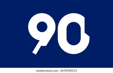 Logotipo moderno de Number Tech Blue