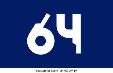 Number Tech Blue Modern Logo