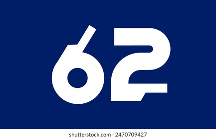 Logotipo moderno de Number Tech Blue
