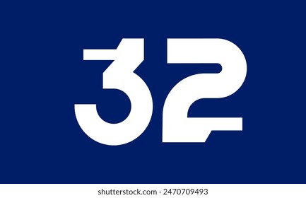 Logotipo moderno de Number Tech Blue