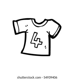 number tee shirt cartoon