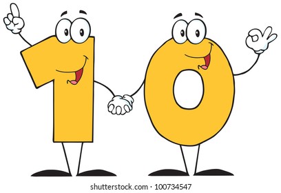Number Ten Cartoon Character