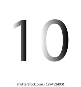 NUMBER TEN SIMPLE CLIP ART VECTOR