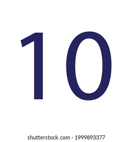 NUMBER TEN SIMPLE CLIP ART VECTOR
