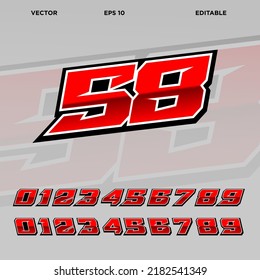 Number text effect design vector