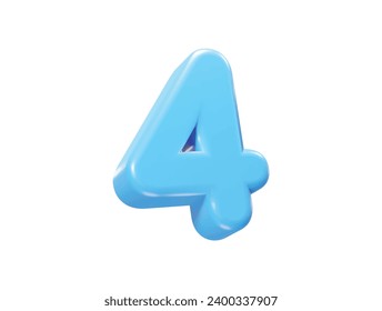 Number text effect illustration element