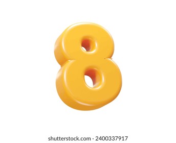 Number text effect illustration element