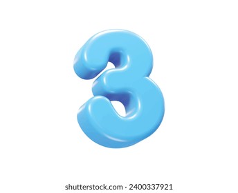 Number text effect illustration element