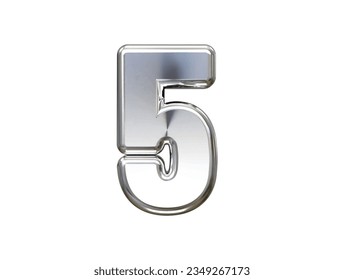 Number text effect vector element