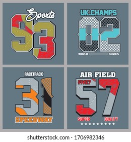 number and text typograhy in vector illustration eps10