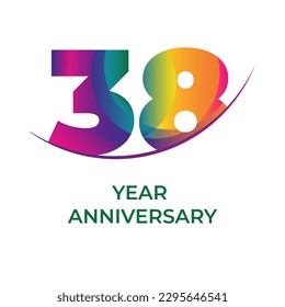Logo zum achtunddreißigsten 38-jährigen Jubiläum
