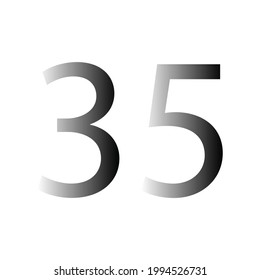 NUMBER THIRTY FIVE SIMPLE CLIP ART VECTOR
