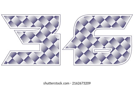 Number Thirty Six With Dotted Pattern Vector Illustration. Blue Number 36 Isolated On A White Background
