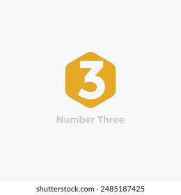 Number Three, 3 icon template