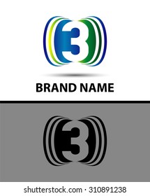 Number three 3 logo 
