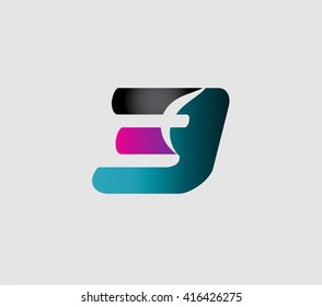 Number three 3 logo symbol design template elements
