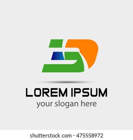 Number three 3 logo symbol design template elements
