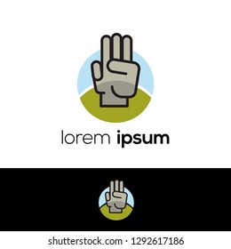 Number Three Abstract Vector Logo Design Template. Creative Number Concept Icon, Logo 3