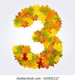 number three of autumn leaves