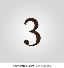 number three brown