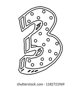 number three icon 