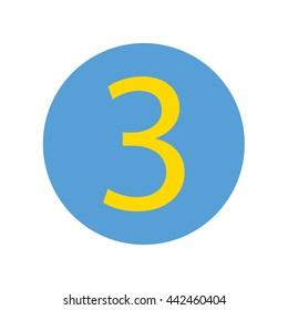Number three icon