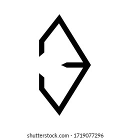 number three logo icon design