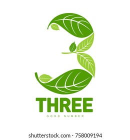 Number three logo templates. Full color graphic number three logo templates, corporate identity, vector illustrations isolated on white background.