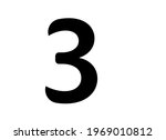Number three of modern design on white background.
Vector design EPS 10