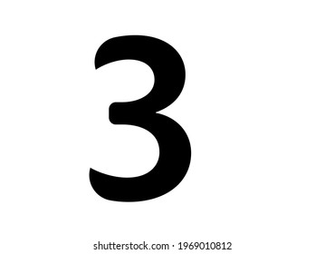 Number three of modern design on white background.
Vector design EPS 10