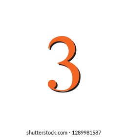 number three orange