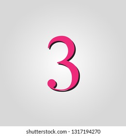 number three pink